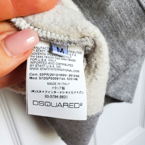 New Womens Dsquared2 Grey Cotton Distressed Crewneck Soft Sweatshirt Size M NWT - Picture 5 of 6